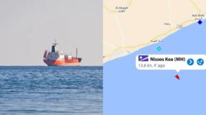 ناقلة يونانية تغادر 12 ميلاً بحرياً من ميناء الضبة النفطي عقب هجوم بطيران مسير
