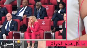 عن قرب لما خلعت وزيرة الداخلية الألمانية ملابسها في مباراة اليابان والمانيا(صور)