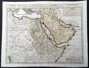 خريطة نادرة للمملكة اليمنية العربية السعيدة لرسام الخرائط هنري شاتلين عام 1719م