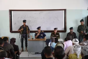 لقاء هام: مدير عام شرطة تعز ومدراء الأقسام وعقال الحارات في القاهرة