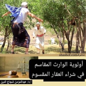 تحديث قضائي: أولوية الوارث المقاسم في شراء العقار المقسوم في اليمن