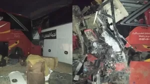 فاجعة العبر: ارتفاع حصيلة الضحايا إلى 4 قتيلاً و 40 جريحاً في حادث باصات النقل
