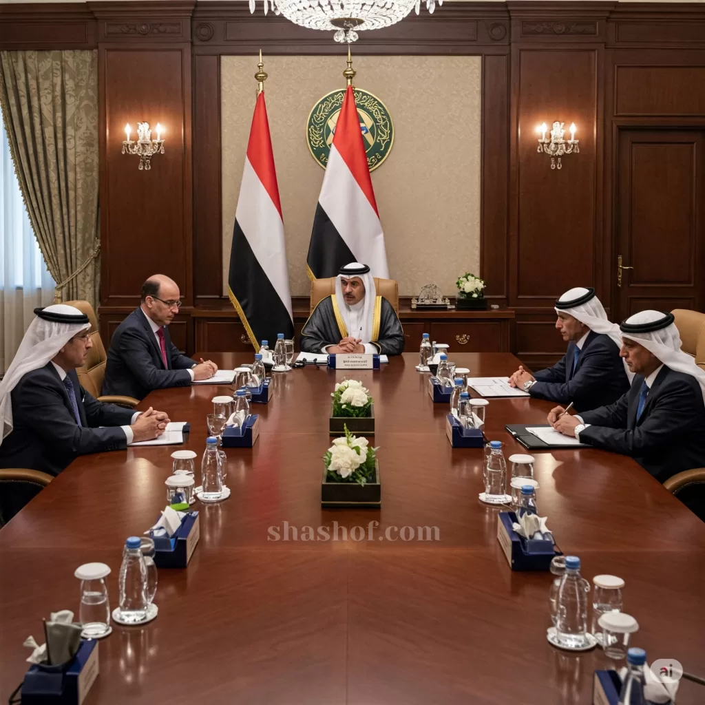 العليمي يدعو قمة بغداد الاقتصادية لتأسيس صندوق عربي لإعمار اليمن
