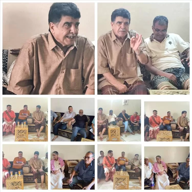الشمسانيين يزورون الاستاذ احمد محسن المشدلي احد القيادات التاريخية لنادي شمسان الرياضي..