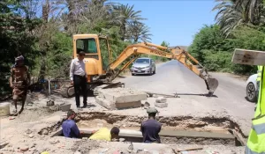 اخبار المناطق – تجديد العبارات على الطريق الدولي في بروم ميفع