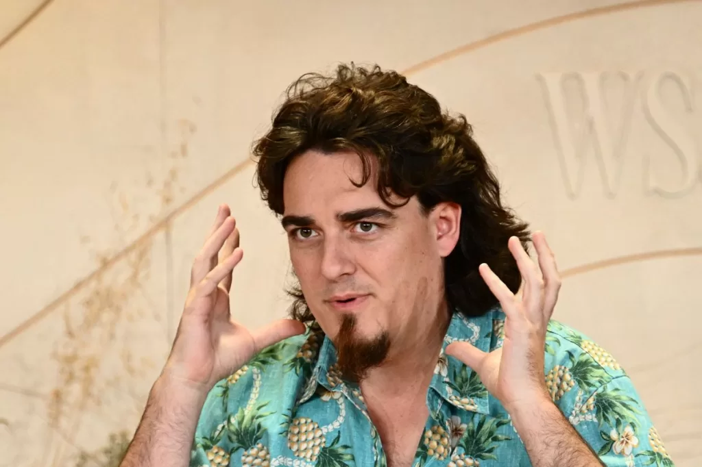 Palmer Luckey, founder of Oculus and Anduril Industries, speaks during The Wall Street Journal's WSJ Tech Live conference in Laguna Beach, California on October 16, 2023. (Photo by PATRICK T. FALLON/AFP via Getty Images)