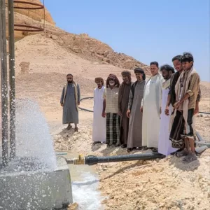 تحديثات من وردت الآن – استكمال مشروع المياه الشامل في منطقة هيضيل الصحراوية بمحافظة المهرة