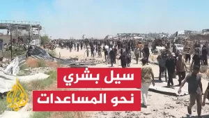 شاهد حرب غزة.. إنشاء نقطة عند محور نتساريم لاستلام المساعدات