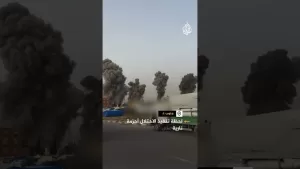 شاهد لحظة تنفيذ الاحتلال أحزمة نارية على المستشفى الأوروبي بخان يونس في قطاع غزة