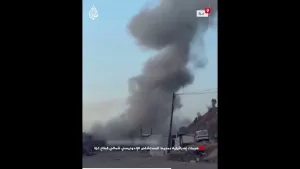 شاهد هجمات إسرائيلية بمحيط المستشفى الإندونيسي شمالي قطاع غزة