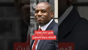 شاهد وزير الخارجية البريطاني: الاعتراف بالدولة الفلسطينية سيكون أهم قرار نتخذه