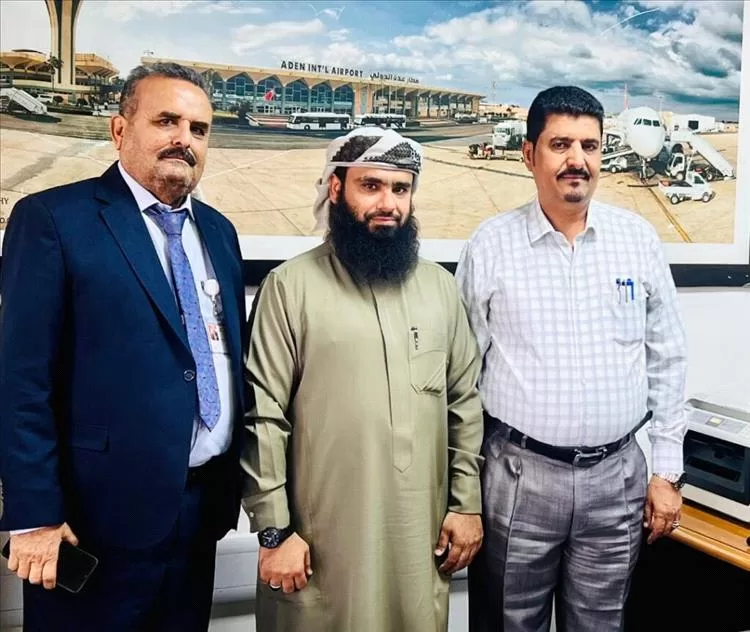 المقدم الجعدني يبحث مع مدير مطار عدن تعزيز جهود مكافحة تهريب المخدرات