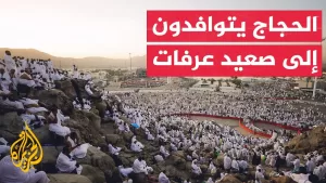 شاهد حجاج بيت الله الحرام يقفون اليوم بعرفة ركن الحج الأعظم