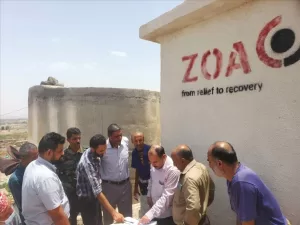 اخبار المناطق – وفد من منظمة زوا الدولية يزور موقع خزان معالجة الفلورايد في مديرية الحص