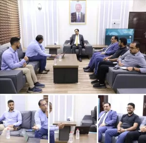 اخبار عدن – اللقاء بين الوزير البكري ومدير برنامج التنمية البشرية في مؤسسة هائل سعيد أنعم