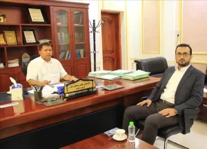 اخبار عدن – النائب السنة يتباحث مع رئيس هيئة الأراضي حول تحسين التنسيق وتأمين ممتلكات الدولة