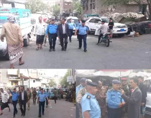 اخبار وردت الآن – المشمر وراجح يزوران شوارع مدينة تعز استعدادًا لتنفيذ خطة شاملة لتنظيم الأمور.