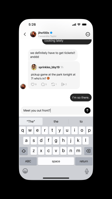 تطبيق ثريدز يحصل على الرسائل المباشرة بينما يبتعد عن إنستغرام