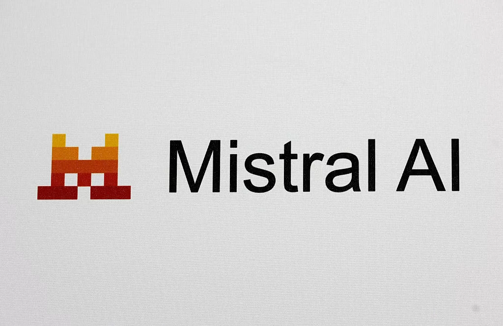 The logo of the French company Mistral AI.