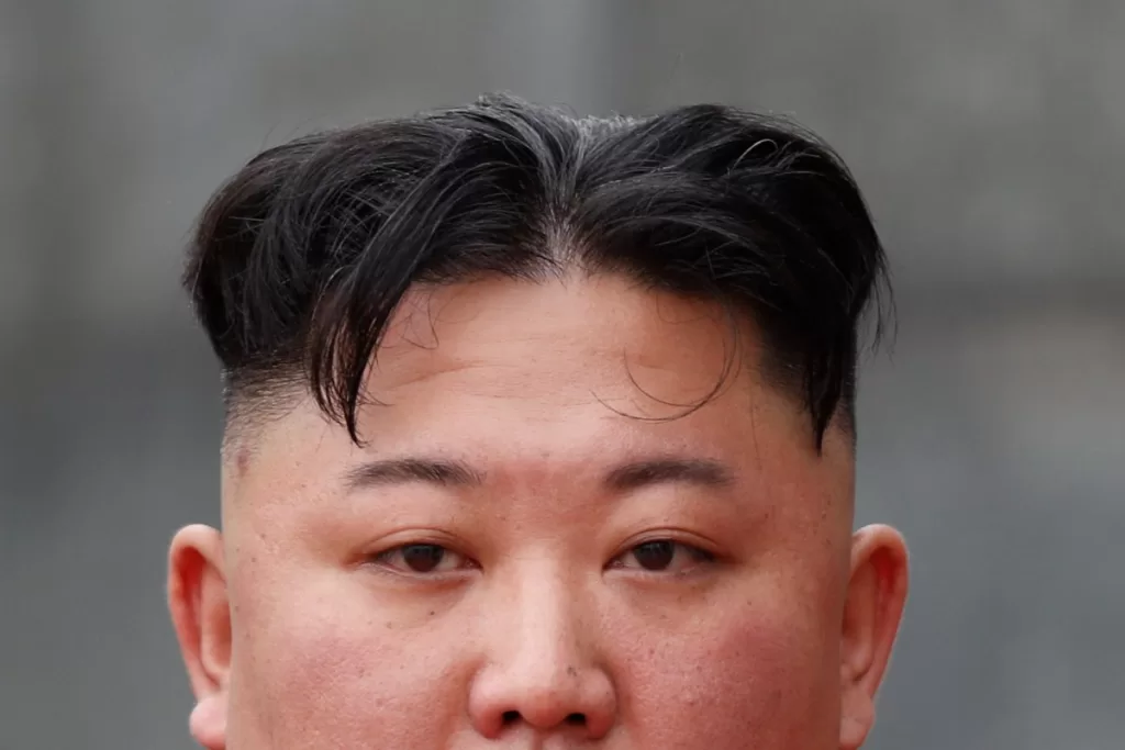 North Korea's leader Kim Jong Un attends a wreath laying ceremony at the Ho Chi Minh mausoleum in Hanoi on March 2, 2019.