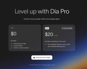 شركة المتصفح تطلق اشتراكًا شهريًا بقيمة 20 دولارًا لمتصفحها المدعوم بالذكاء الاصطناعي