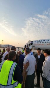 اخبار عدن – طيران الملكة بلقيس يستأنف رحلاته إلى عدن بانطلاق رحلته الافتتاحية من القاهرة