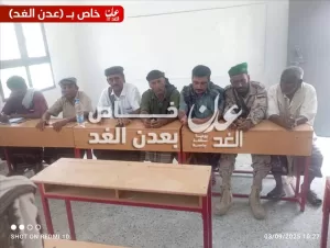 اخبار وردت الآن – المدير السنة لأحور يترأس لقاءً مشتركاً مع الجهات الأمنية والعسكرية وعُقّا