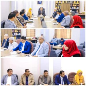 اخبار عدن – الوزير البكري يرأس اجتماعًا مع وكلاء الوزارة والقطاعات السنةة والمساعدين.