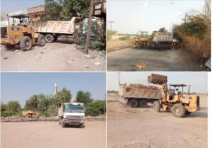 اخبار المناطق – حملة تنظيف في خنفر تشمل الجول وباتيس بتوجيه من السلطة المحلية وتنفيذها.