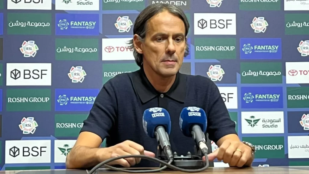 إنزاغي يعلّق على فوز الهلال أمام الخليج ويكشف أسباب التراجع ويحسم مصير نيفيز