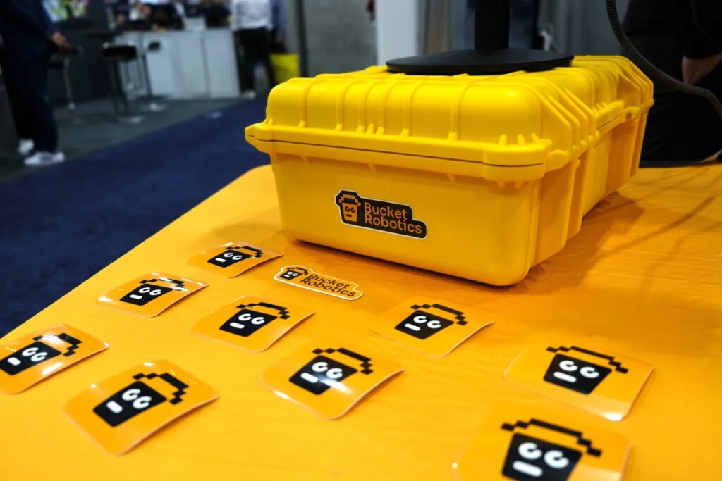A photo of Bucket Robotics' CES 2026 booth