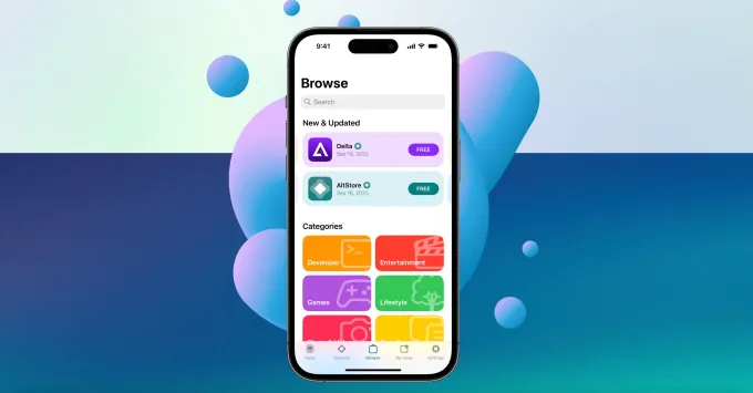 لقطة شاشة AltStore على iPhone