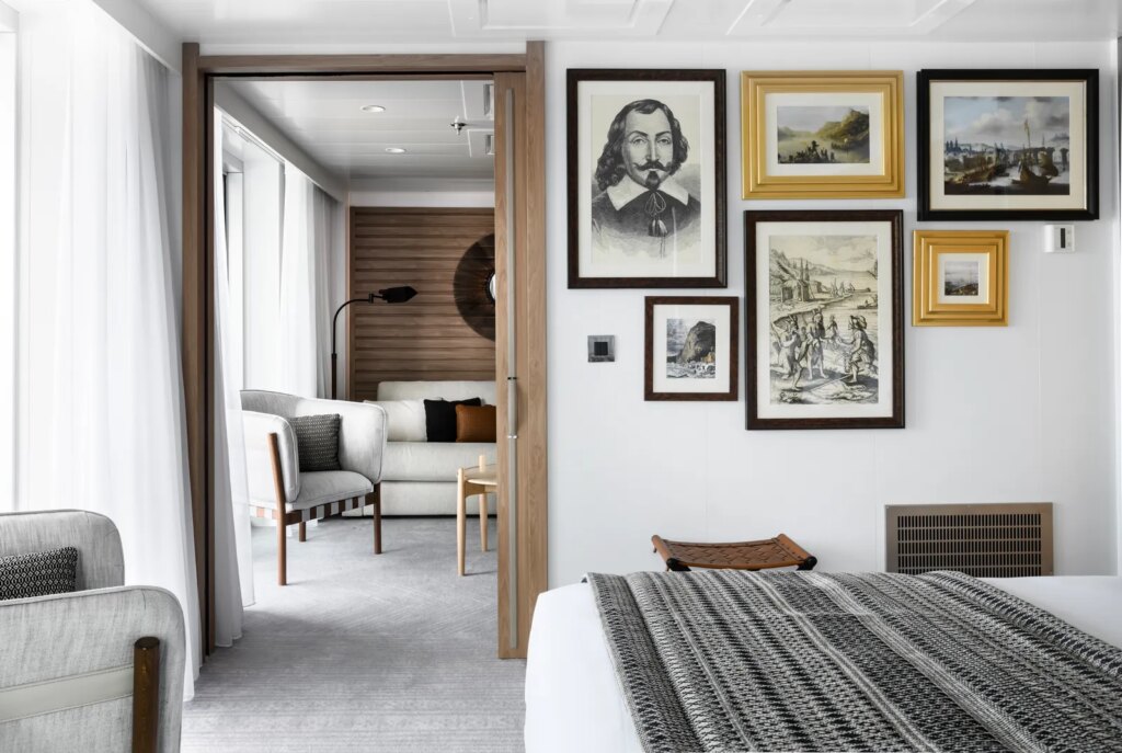 Image may contain Samuel de Champlain Indoors Interior Design Art Painting Chair Furniture Adult Person and Wedding