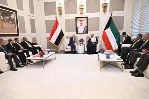 اخبار اليمن والكويت – الرئيس رشاد العليمي يجري لقاء مع ولي عهد دولة الكويت